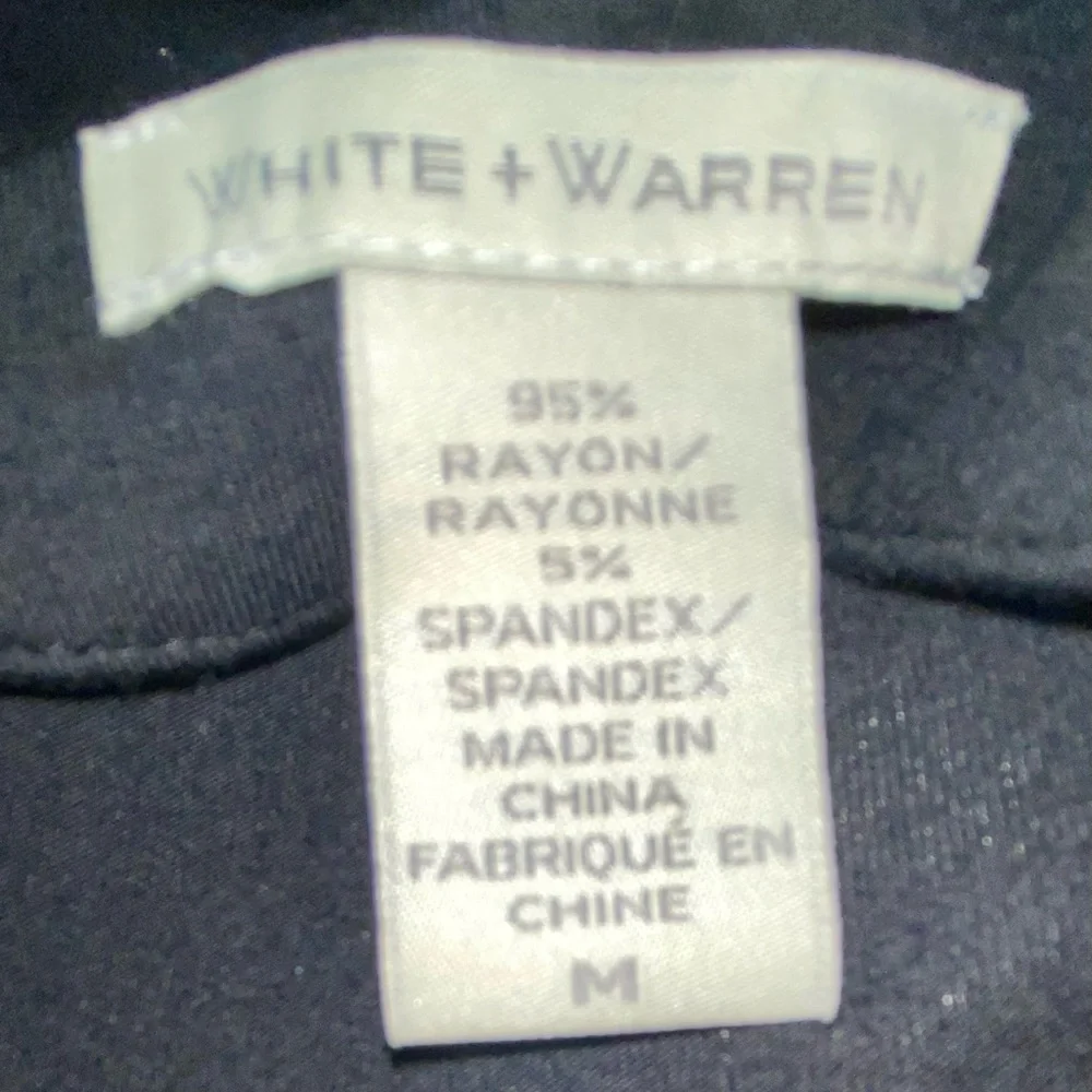 White+Warren Black Draped Neckline Blouse - Picture 4 of 4
